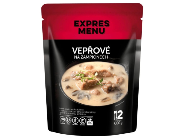 Vepřové na žampionech, 2p, 600g